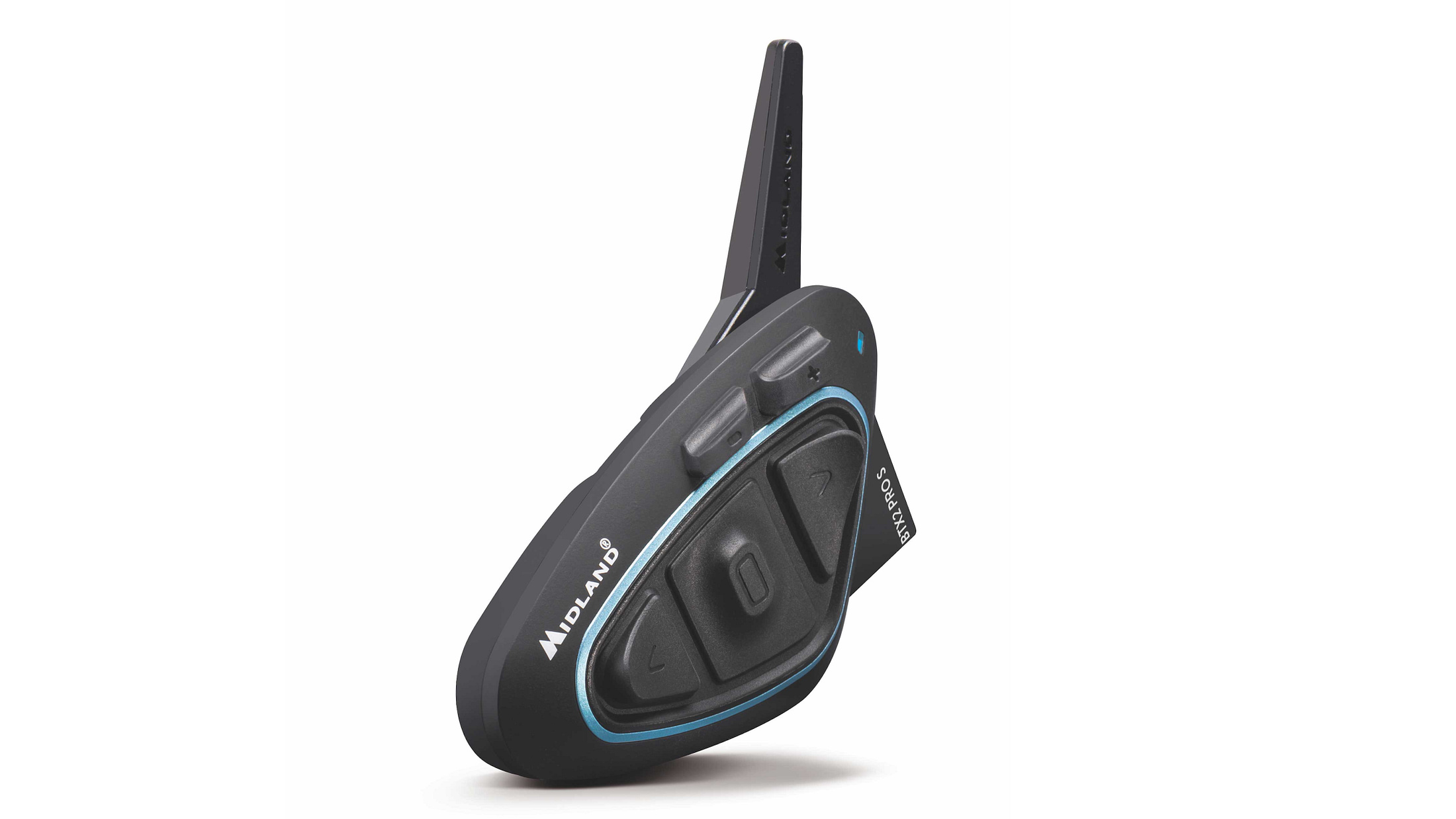 Midland - Eenvoudige motorintercom BTX1 Pro S, IPX6 waterdichte Bluetooth- hoofdtelefoon, 800 m, conferentie voor maximaal 4 personen, 23 uur batterij, ruisonderdrukking, FM-radio via app