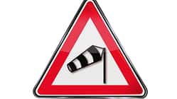 Verkehrsschild Seitenwind