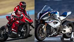 Ducati Panigale V4 Superleggera und BMW HP4 Race.