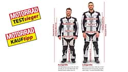 Motorrad-Textilkombis für jedes Wetter im Test Sondergrößen wasserdicht