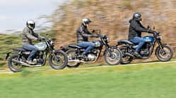 Vergleich Honda GB 350, Kawasaki W 230, RE HNTR 368