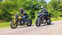 Motorrad Vergleichstest CFMoto 675 NK und die Triumph Trident 660