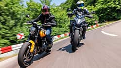Motorrad Vergleichstest CFMoto 675 NK und die Triumph Trident 662