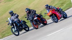 KTM 990 Duke, Rieju Rally 307, Ducati Panigale V2S