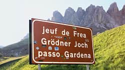 Sperre am Grödner Joch in Südtirol