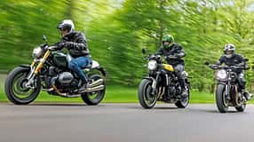 BMW R 12 nineT, Kawasaki Z 900 RS, Triumph Speed Twin 1200 Vergleichstest