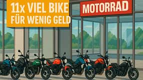 MOTORRAD zeigt 112 aktuelle Bikes mit einer 1,0 bis 1,4 in der Preis-Leistung.