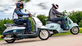 125er-Champs Test Vespa GTS 125 und Peugeot Django Classic 125