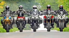 Vergleichstest Suzuki GSX-S 1000 GX, Harley-Davidson Pan America 1250 ST, Kawasaki Versys 1100 SE, Ducati Multistrada V4 Pikes Peak, BMW S 1000 XR