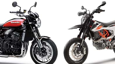 Kawasaki Z 900 RS und KTM 690 SMC.