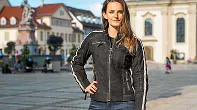 Rusty Stitches Uma - Damen-Motorradjacke.
