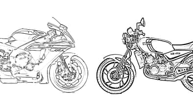Yamaha-Motorräder zum Ausmalen - Bilder und Vorlagen.