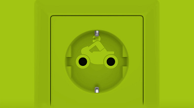Elektromotorrad Symbol Elektromobilität