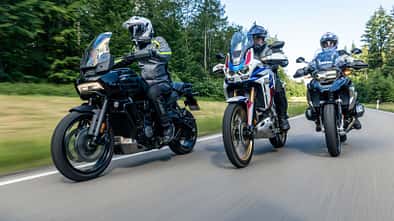 Harley-Davidson Pan America 1250 Special, Honda CRF 1100 L Africa Twin Adventure Sporrts ES, BMW R 1250 GS Vergleichstest
