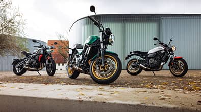 Kawasaki Z 650 RS, Triumph Trident 660, Yamaha XSR 700 Vergleichstest