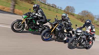Triumph Street Triple RS, Yamaha MT-09 SP, Kawasaki Z 900 SE Vergleichstest