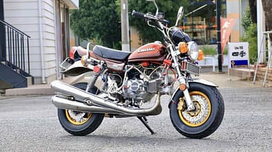 Honda Monkey 125 Custombike Umbau im Kawasaki Z1 Z 900 Look Japan autoby