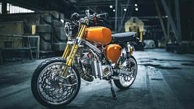 Simson S 51 Umbau Orange Monster von Tony Möckel