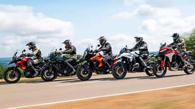 Triumph Tiger 1200 GT Pro, Harley-Davidson Pan America 1250 Special, KTM 1290 Super Adventure S, BMW R 1300 GS, Ducati Multistrada V4 S Vergleichstest