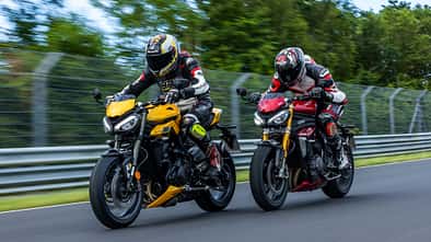 Triumph Speed Triple 1200 RS, Triumph Street Triple 765 RS Vergleichstest