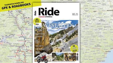 Ride 25 Heft Cover inkl. Tourenkarte