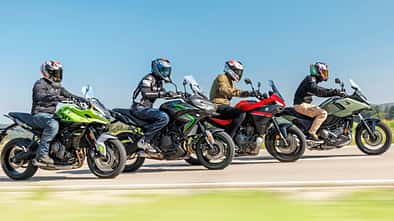 Motorrad Vergleichstest Yamaha Tracer 7, Triumph Tiger Sport 660, Kawasaki Versys 650 und Honda NC 750X DCT