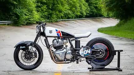 custom-bike, wheels-and-waves Royal Enfield "Two Smoking Barrels x Sinroja for the Sultans of Sprint"