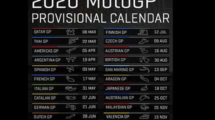 08/2019, MotoGP Kalender 2020 MotoGP Kalender 2020