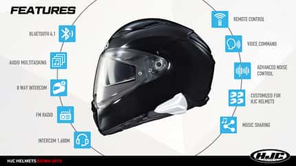 hjc, helme, 2020, bluetooth, kommunikationssystem Smart HJC 20 B.