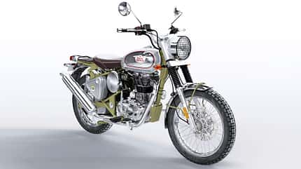 royal, enfield, modelljahr, 2020 Royal Enfield Bullet Trials Works Replica 500. (Green)