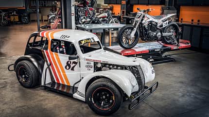 harley, sportster, umbau, flat-track, ligones, frankreich Harley-Davidson Sportster Flat-Track.