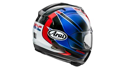 arai, helm, honda, cbr Arai RX-7V CBR Blue.
