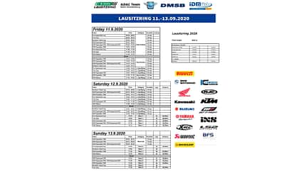 Zeitplan Timetable IDM Lausitz 2020 Zeitplan Timetable IDM Lausitz 2020