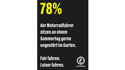 Motorradlärm Kampagne BVDM