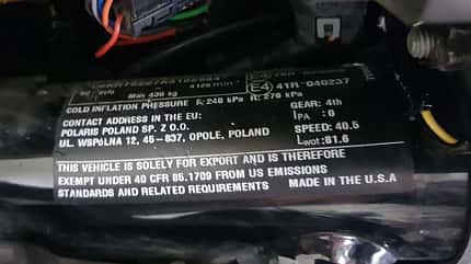 Indian FTR 1200 Typenschild Polen