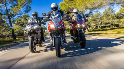 Triumph Tiger Sport 660, Kawasaki Versys 650, Yamaha Tracer 7 GT Vergleichstest