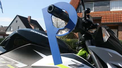 Motorrad,Parkscheibe Parkscheibe fürs motorisierte Zweirad.