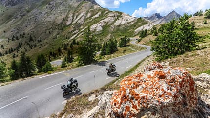Tour 5,Westalpen Nord,RIDE 25 Bergstraße, zwei Motorräder, Vogelperspektive
