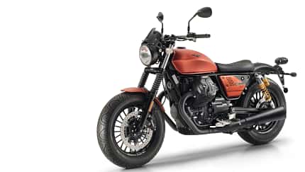 Guzzi-Einsitzer mit Dragbar-Lenker