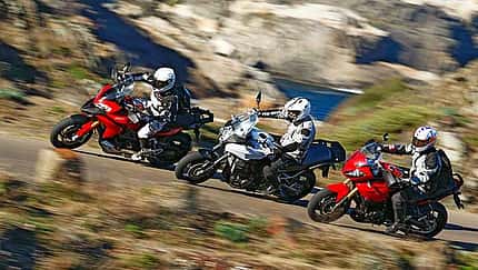 Ducati Multistrada 1200, Kawasaki Versys 1000 und Triumph Tiger 1050