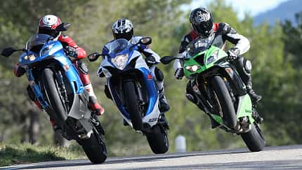 Kawasaki ZX-6R 636, Suzuki GSX-R 750 und Kawasaki ZX-6R 600