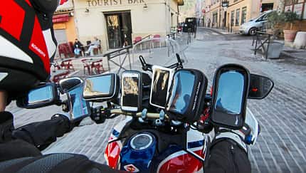 Halterung für das Motorrad