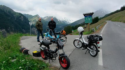 Mit vier Mofas auf den Großglockner