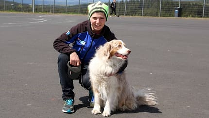 Sarah Heide im Windschatten von Kevin Schwantz