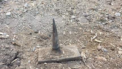 Metallspitzen im Wald