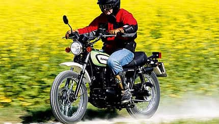 Neuer klassischer Einzylinder-Scrambler von Kawasaki