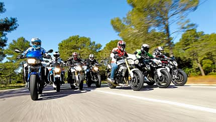 Mittelklasse-Naked-Bikes mit 2-,3- und 4-Zylinder Motoren