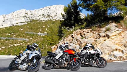Ducati Multistrada 1200 S Touring, Kawasaki Versys 1000, Triumph Tiger 1050 Sport