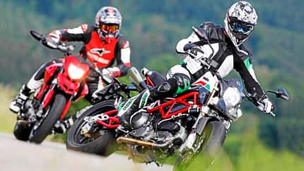 Bimota DB10 Bimotard und Ducati Hypermotard 1100 Evo