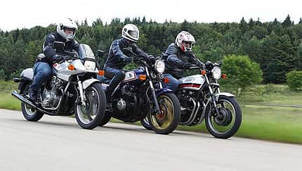 Honda CB 1100 F, Kawasaki Z 1000 J, Suzuki GSX 1100 Katana